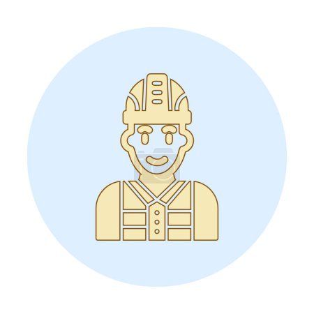 Illustration for Worker man with helmet vector illustration design. Foreman - Royalty Free Image