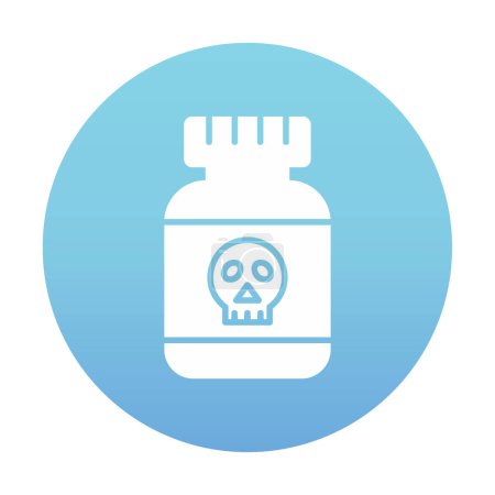 Illustration for Bottle of Poison vector icon - Royalty Free Image