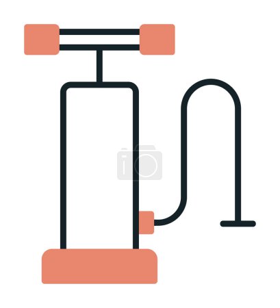 Téléchargez les illustrations : Illustration vectorielle d'icône de contour de pompe à air - en licence libre de droit