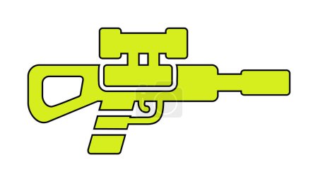 einfaches Sniper Rifle Symbol, Vektorillustration