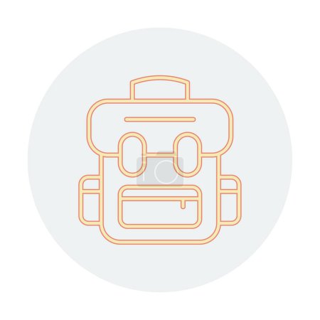 Illustration for Backpack icon vector illustration - Royalty Free Image