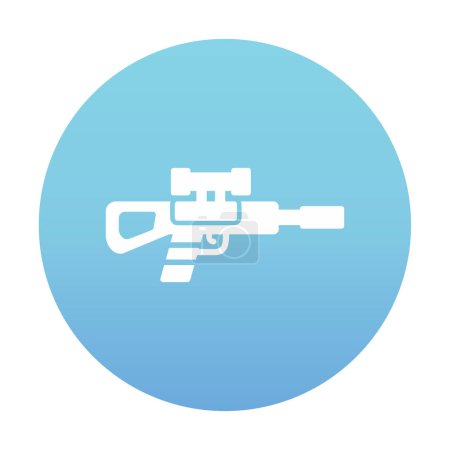 Ilustración de Simple icono de rifle de francotirador, ilustración de vectores - Imagen libre de derechos