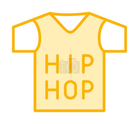Téléchargez les illustrations : T-shirt avec texte hip hop, illustration vectorielle - en licence libre de droit