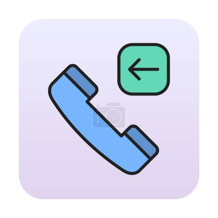 Illustration for Incoming call  icon vector illustration - Royalty Free Image