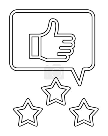 Illustration for Flat  Review icon vector illustration - Royalty Free Image