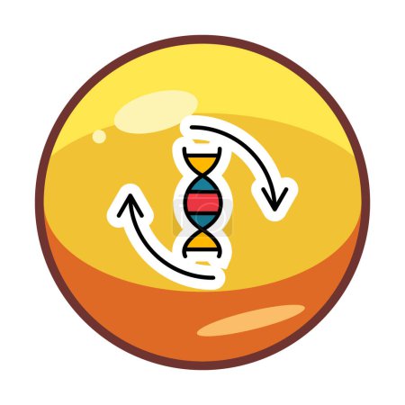 Illustration for Molecule of dna  icon vector illustration - Royalty Free Image
