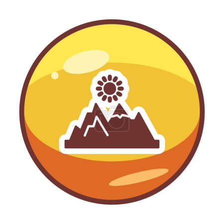 Illustration for Mountain icon vector illustration - Royalty Free Image