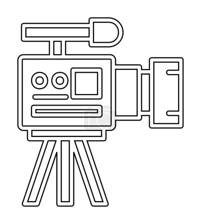 Ilustración de Cámara plana icono vector ilustración - Imagen libre de derechos