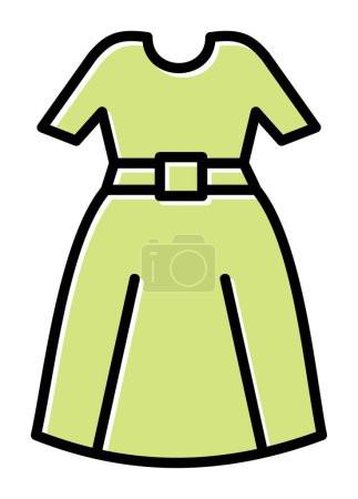 Illustration for Dress web icon, vector illustration - Royalty Free Image