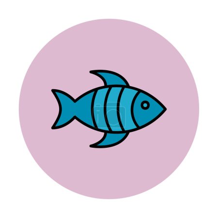 Ilustración de Pescado. icono web ilustración simple - Imagen libre de derechos