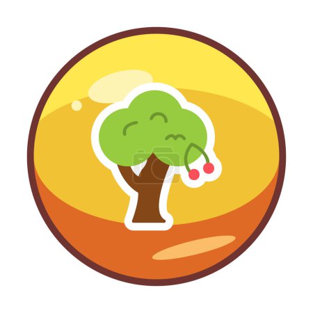 Illustration for Cherry Tree web icon, vector illustration - Royalty Free Image