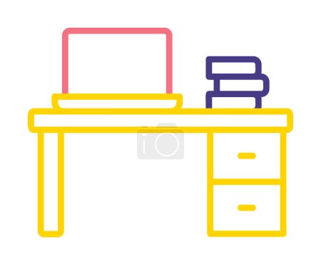 Ilustración de Vector illustration of Office Desk icon - Imagen libre de derechos