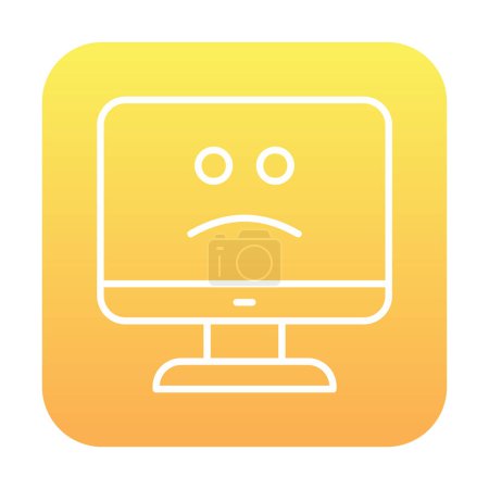 Illustration for Blue Screen on computer icon, error symbol, illustration design, vector graphic - Royalty Free Image