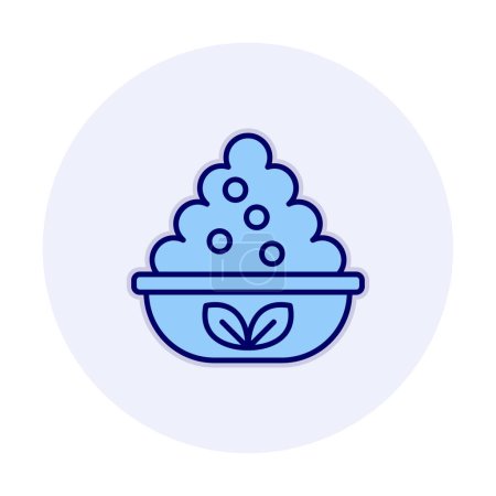 Ilustración de Tazón con alimentos de levadura, diseño simple - Imagen libre de derechos