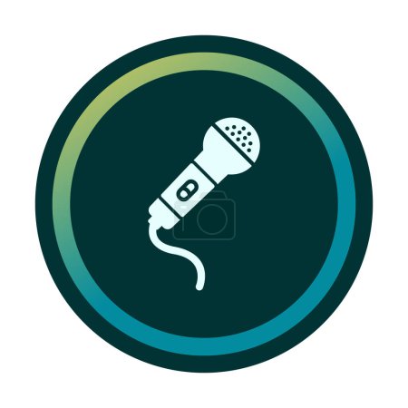 Illustration for Microphone flat icon. microphone logo, vector illustration. - Royalty Free Image