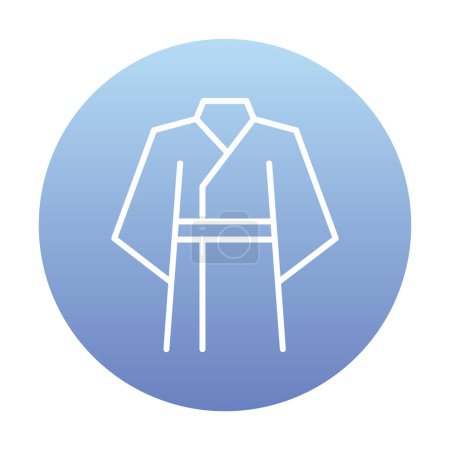 Téléchargez les illustrations : Icône de contour kimono japonais. signe de style linéaire pour concept mobile et web design. - en licence libre de droit