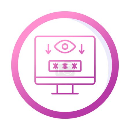 Ilustración de Simple ordenador Spyware icono, ilustración de vectores - Imagen libre de derechos