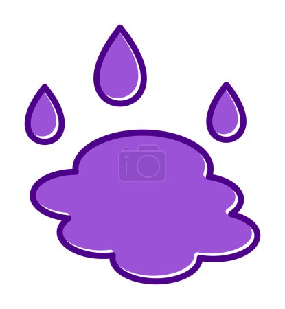 Illustration for Drops of water and puddle icon, vetor illustration - Royalty Free Image