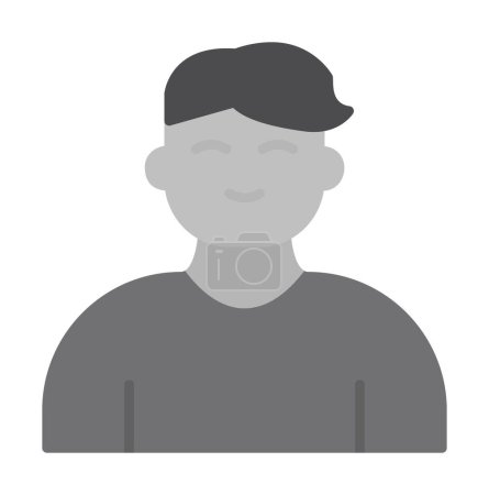 Téléchargez les illustrations : Jeune avatar masculin avec illustration vectorielle de coiffure - en licence libre de droit