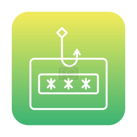 Ilustración de Phishing línea icono vector ilustración diseño - Imagen libre de derechos