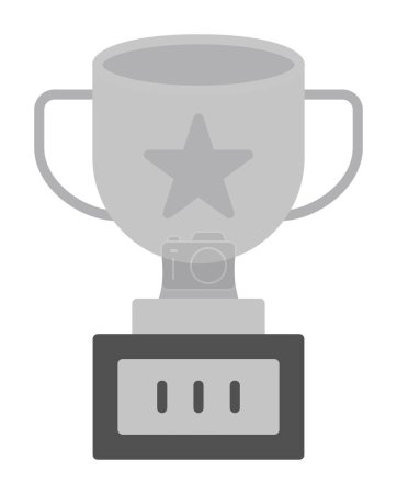 Illustration for Trophy flat vector icon  illustration - Royalty Free Image