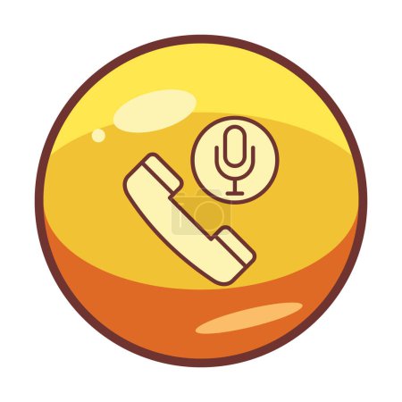 Illustration for Simple Call Record icon, vector illustration - Royalty Free Image
