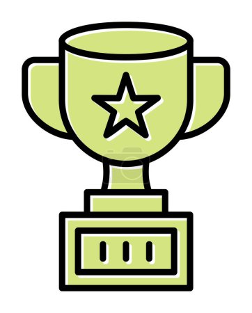 Illustration for Trophy flat vector icon  illustration - Royalty Free Image