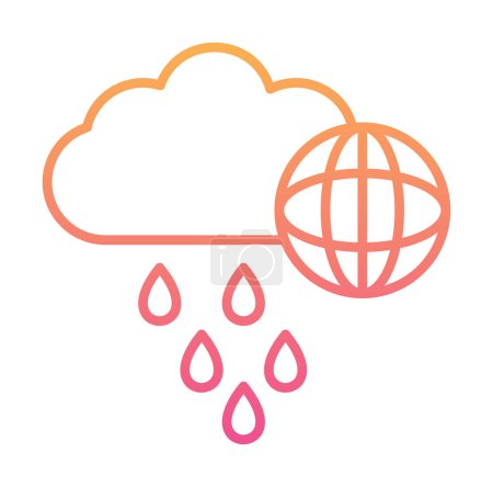 Téléchargez les illustrations : Journée mondiale des pluies. icône web design simple - en licence libre de droit