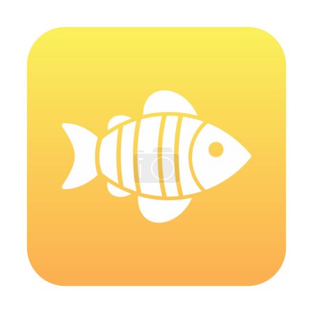 Téléchargez les illustrations : Du poisson. icône web illustration simple - en licence libre de droit