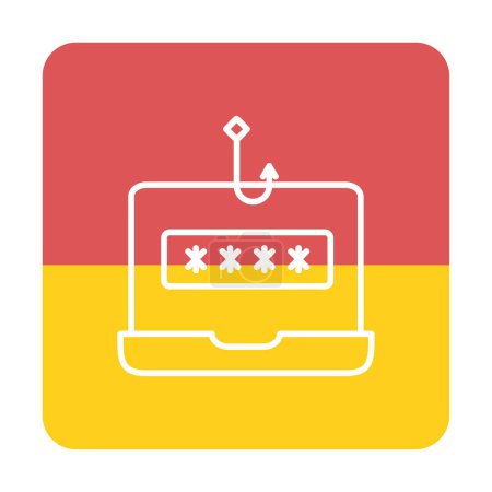 Illustration for Phishing line icon vector illustration design - Royalty Free Image