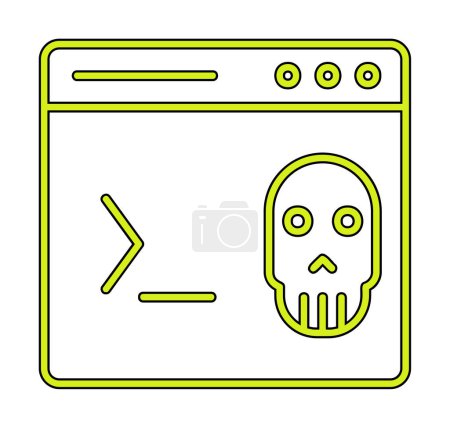Téléchargez les illustrations : Icône de terminal d'ordinateur, illustration vectorielle conception simple - en licence libre de droit