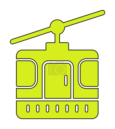 Ilustración de Ilustración vectorial del icono moderno de la cabina del teleférico - Imagen libre de derechos