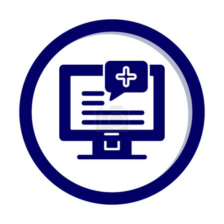 Ilustración de Simple icono de notificación médica, ilustración vectorial - Imagen libre de derechos