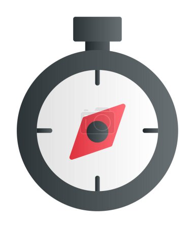 Illustration for Flat compass icon vector illustration - Royalty Free Image