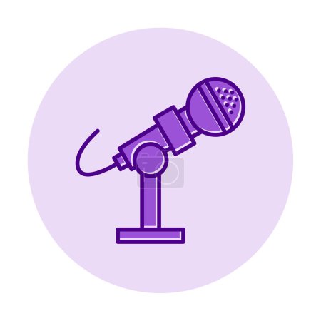 Illustration for Microphone icon vector illustration. Microphone Stand - Royalty Free Image