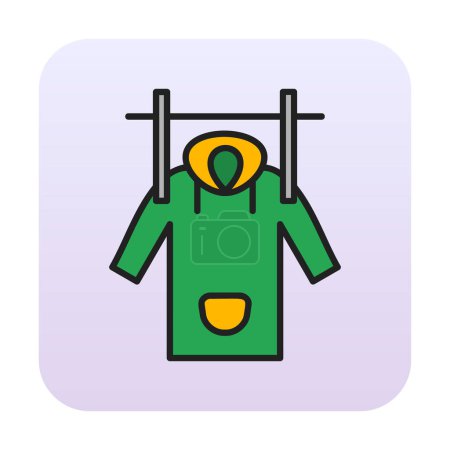 Wet Coat icono web, ilustración vectorial