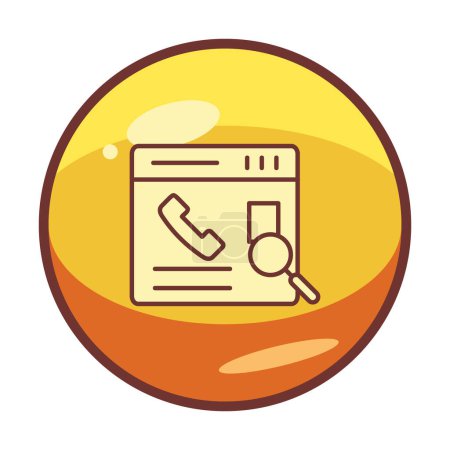 Illustration for Vector illustration of Contact Search modern icon - Royalty Free Image