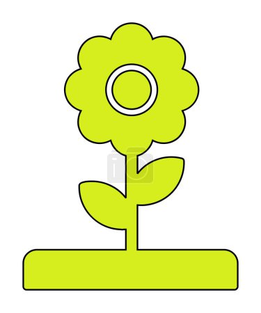 Téléchargez les illustrations : Icône vectorielle fleur. conception simple - en licence libre de droit