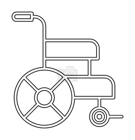 Illustration for Flat Wheelchair icon, vector illustration - Royalty Free Image