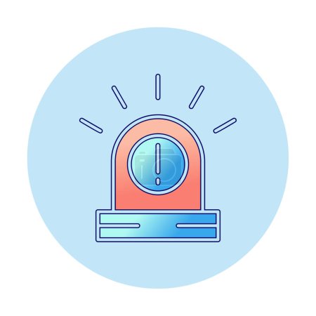 Illustration for Alert icon, outline style, vector illustration - Royalty Free Image