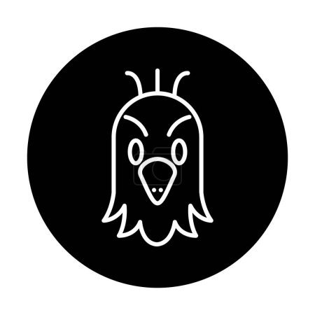 Téléchargez les illustrations : Élégant perroquet tête logo icône plat concept - en licence libre de droit