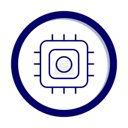vector illustration of Processor modern icon