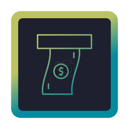 Illustration for Payment symbol, dollar currency banknote to pay, vector icon design - Royalty Free Image