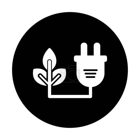 Illustration for Simple Biomass eco energy icon, vector illustration - Royalty Free Image