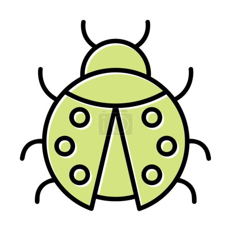 Illustration for Simple flat Ladybug sign vector illustration - Royalty Free Image