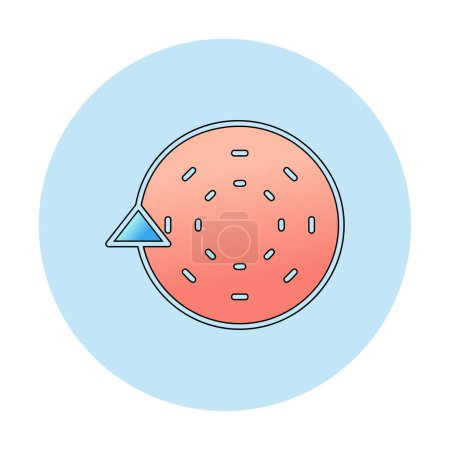 Illustration for Microorganisms structure. Bacteria or microbe. Microbiology. Science and education. Flat color style - Royalty Free Image
