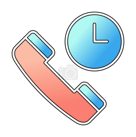 Ilustración de Simple llamada de espera icono, vector de ilustración - Imagen libre de derechos