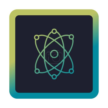 Illustration for Atom icon in trendy flat style, science icon vector illustration - Royalty Free Image