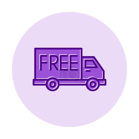 Illustration for Free delivery vector icon. flat style symbol. pictogram is isolated on a white background. - Royalty Free Image