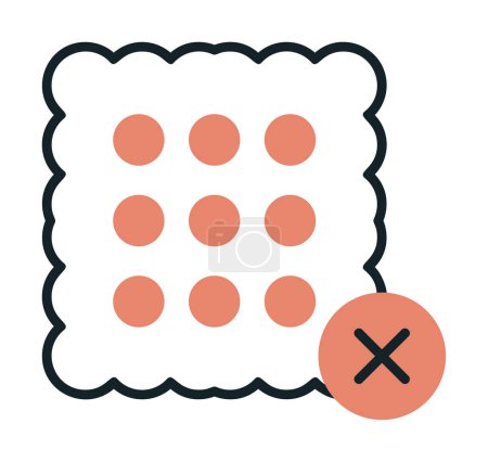 Ilustración de Simple No Sweets icono, vector de ilustración - Imagen libre de derechos